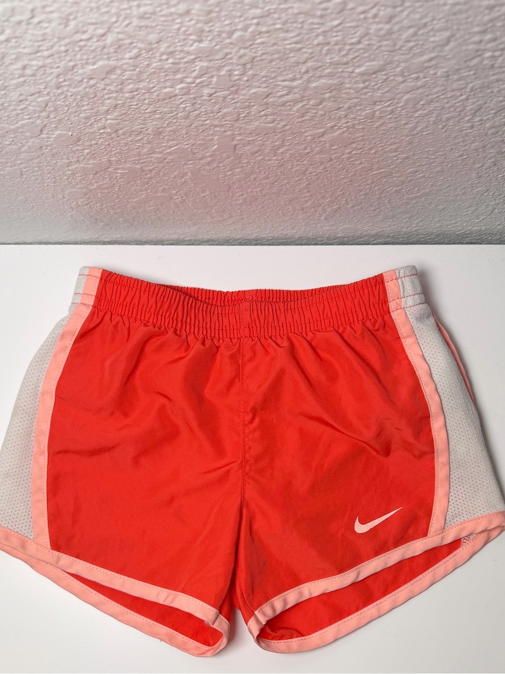 Nike // Girls size 4 Dri FIT Coral Athletic Shorts with Pink Trim